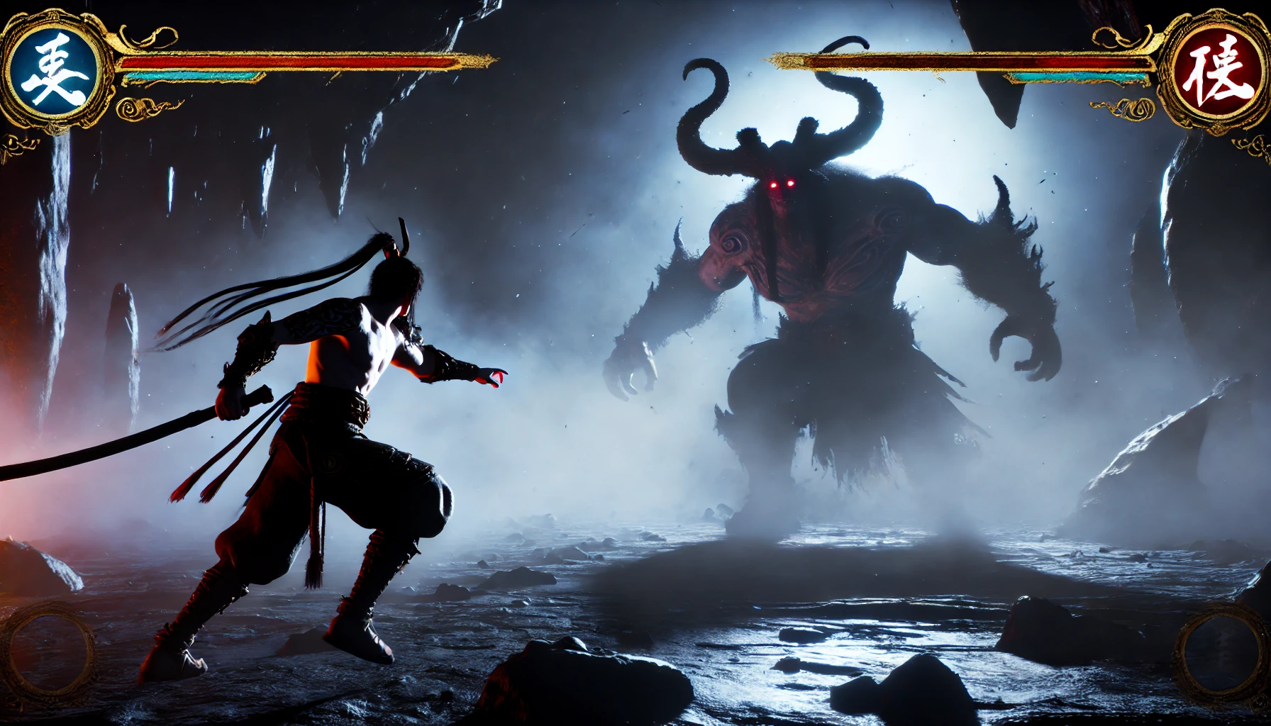 Epic final battle in Black Myth Wukong between Sun Wukong and the Destined One