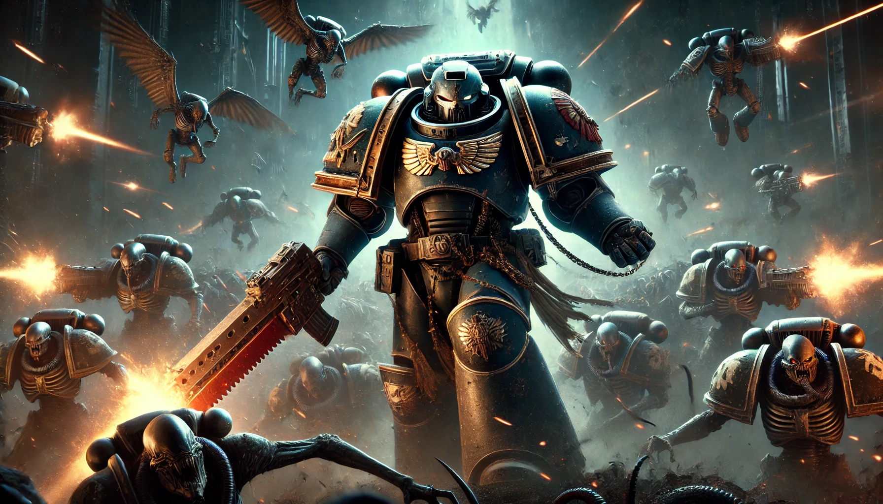 intense action of Warhammer 40K: Space Marine 2, where epic battles, powerful Space Marines, and relentless enemy swarms define the grimdark universe