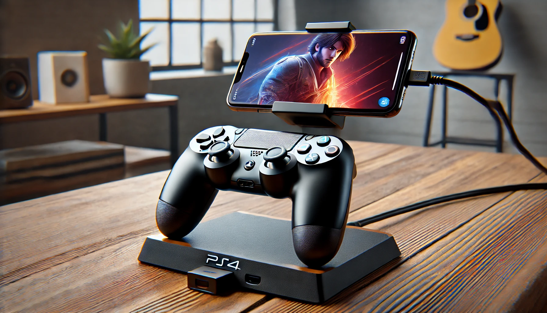 repurposing an old PS4 controller by transforming it into a sleek, stylish phone dock