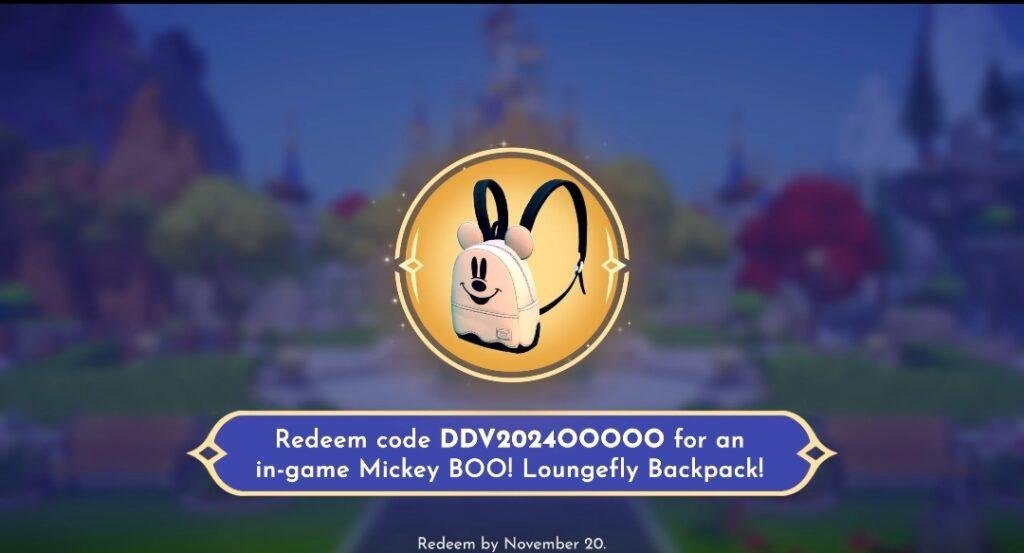 Mickey BOO Redeem Code - Disney Dreamlight Valley