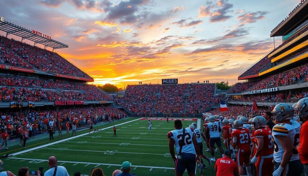 College football 25 team in legendary stadium