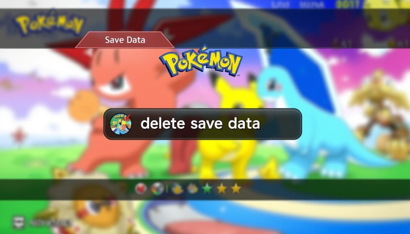 Starting New Pokemon Game Requires Deleting Saved Data as Shown in Image